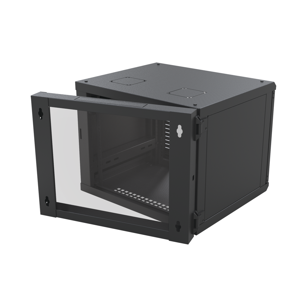 Gabinete Abatible de Pared (Con Marco Trasero) con Rack 19" de 12 Unidades. Ventana de Cristal Templado. - Image 2
