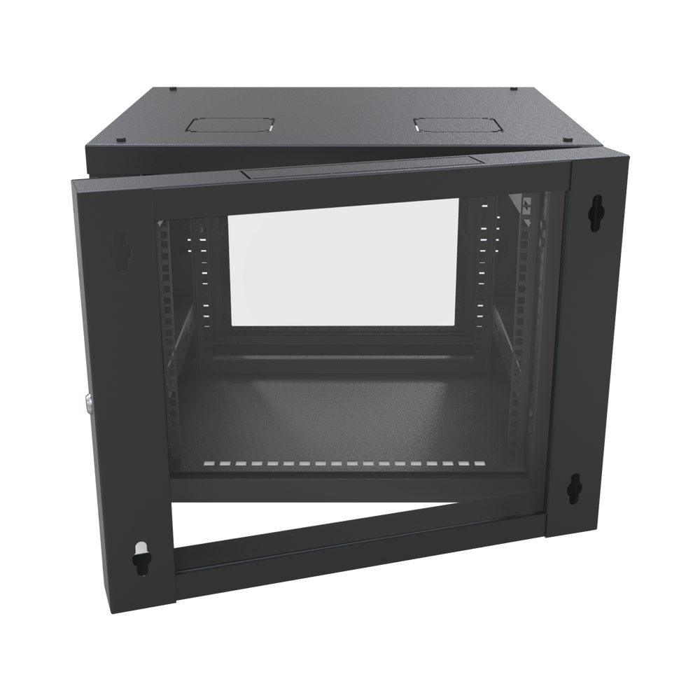 Gabinete Abatible de Pared (Con Marco Trasero) con Rack 19" de 12 Unidades. Ventana de Cristal Templado. - Image 4