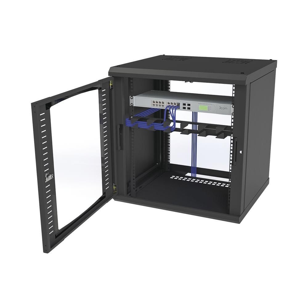 Gabinete para Montaje en Pared Cuerpo Fijo, con 12 Unidades de Rack, de 19in, Puerta de Cristal Templado, Fabricado en Acero - Image 5