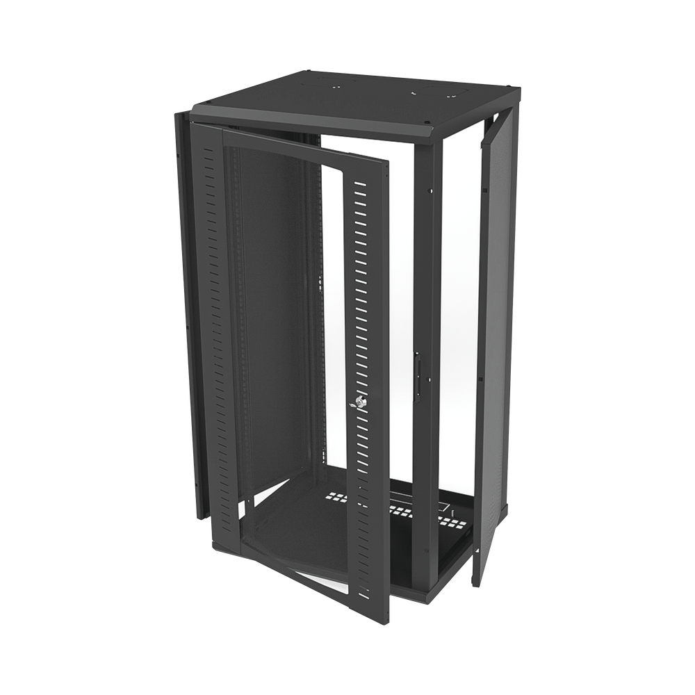 Gabinete para Montaje en Pared, Puerta de Cristal Templado, Cuerpo Fijo con Rack 19" de 24 Unidades - Image 3