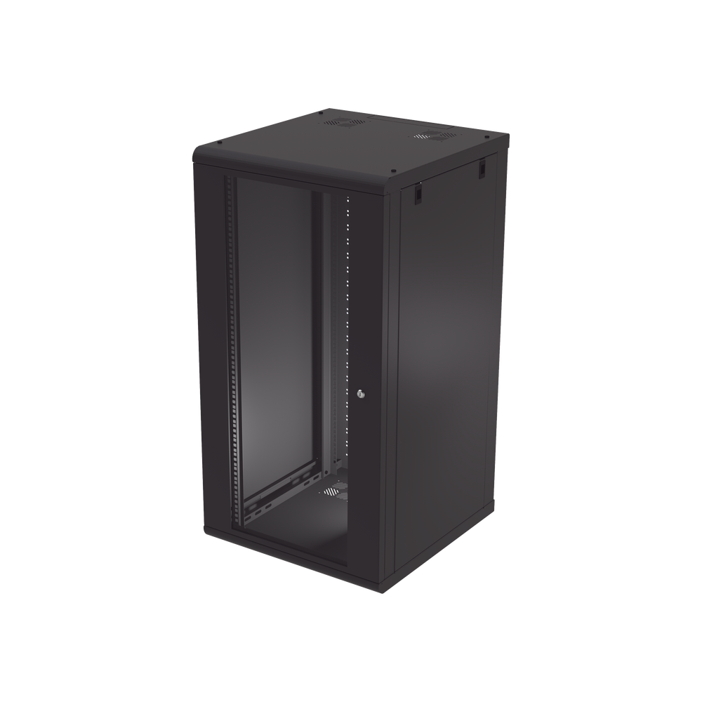 Gabinete de Pared 24U de 635 mm de Profundidad, Rack de 19 pulgadas en Acero Reforzado: Compacto y Resistente para Soluciones Profesionales