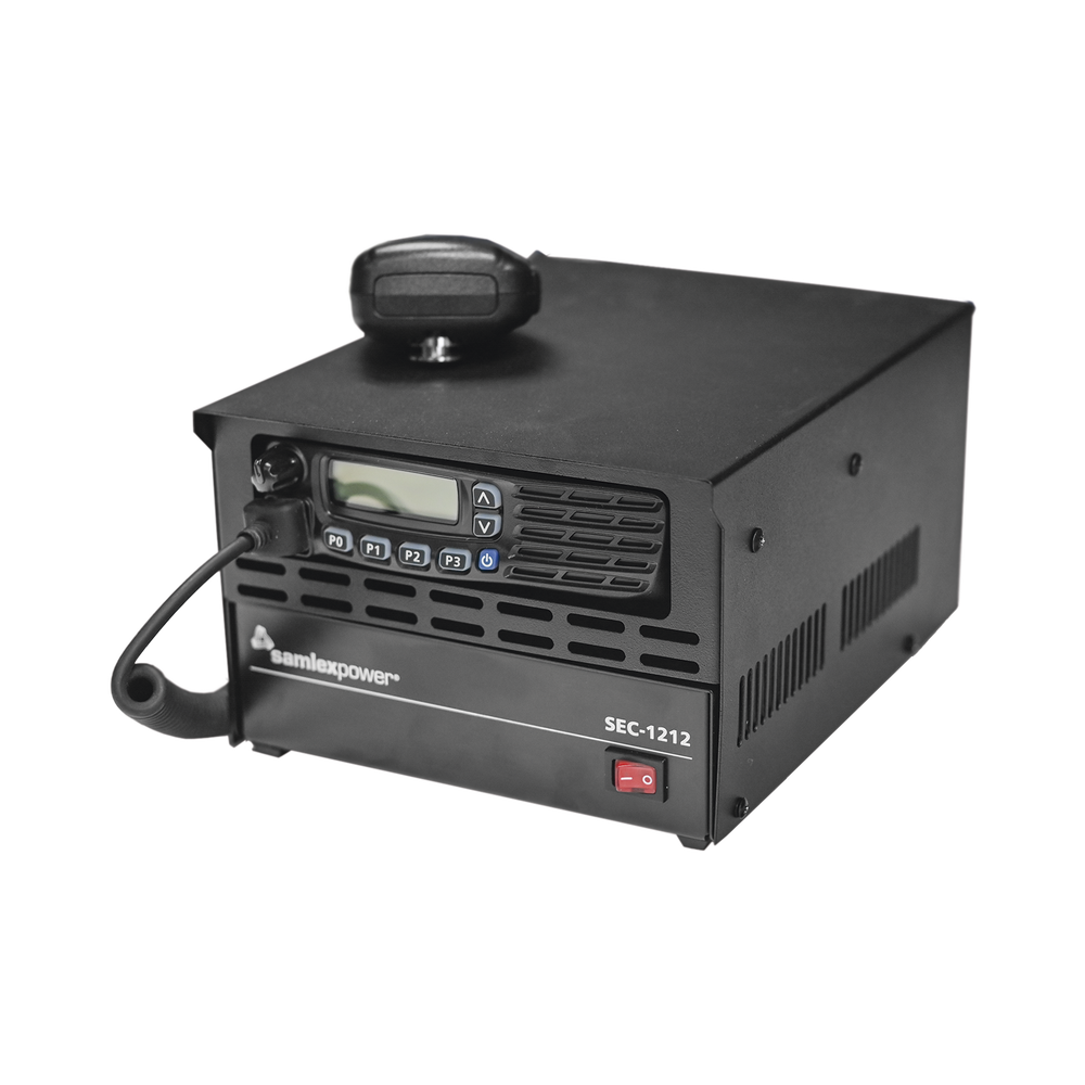 Gabinete para Radios ICOM Serie 121/221/121S/221S/M/5013 compatible con Fuente de Poder SEC (Fuente y Radio NO incluidos).