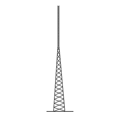 Torre Autosoportada Tubular ROHN de 33 metros Linea SSV HEAVY DUTY.