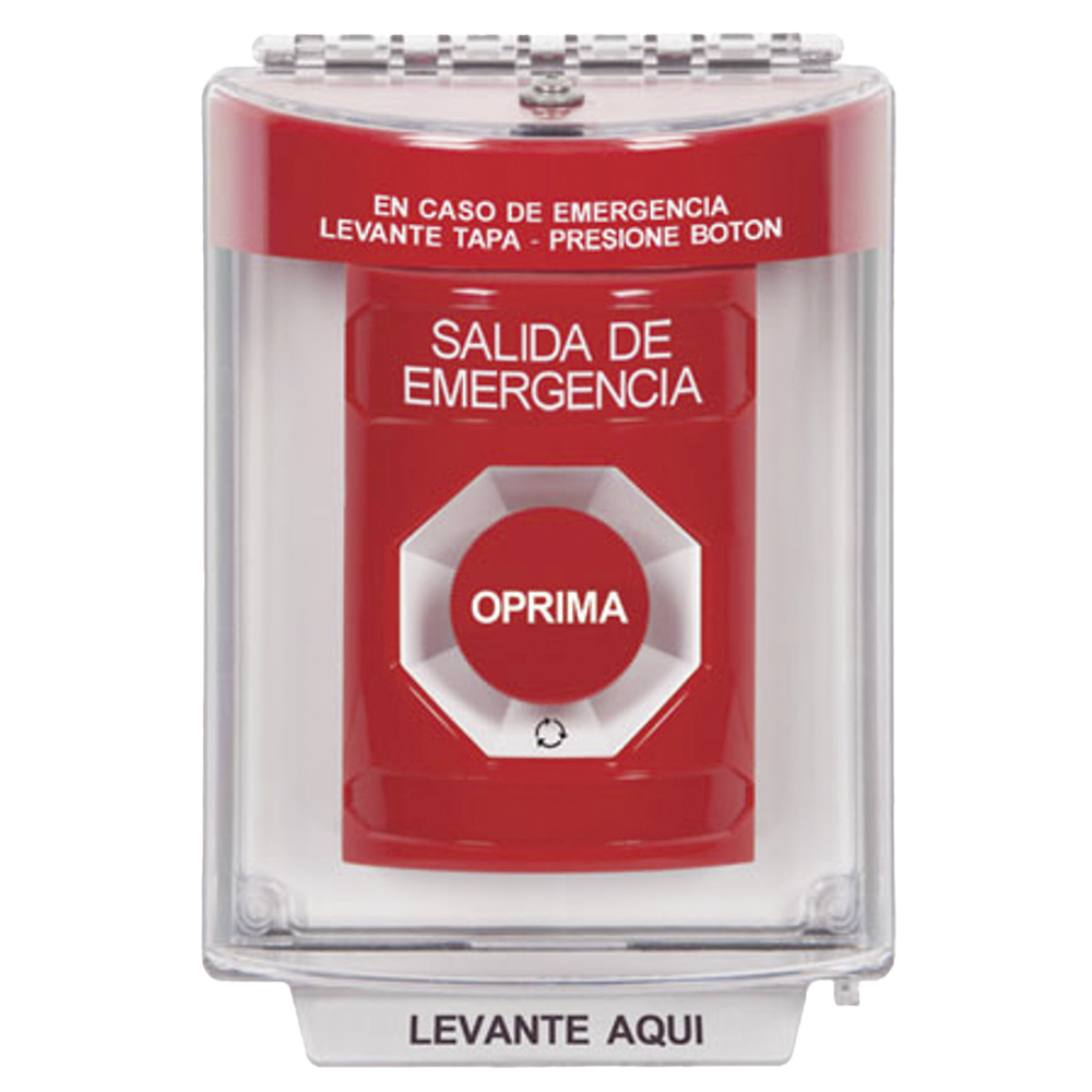 Botón Multipropósito, Salida De Emergencia, Girar Para Reset, Bocina Integrada, Español, Cubierta De Policarbonato, 2 Relevadores NO/NC, Interior/exterior