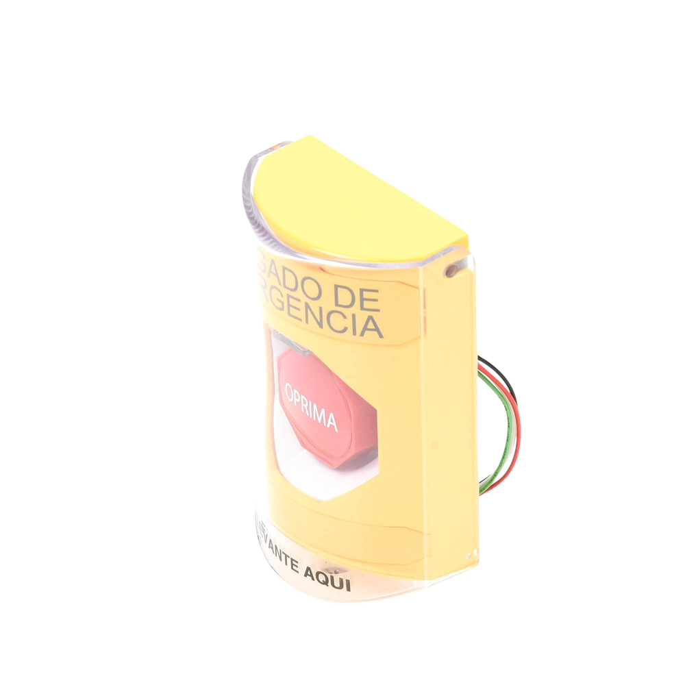 Botón de Apagado de Emergencia, Texto en Español, Tapa Protectora de Policarbonato Súper Resistente, Restablecimiento con Llave - Image 4