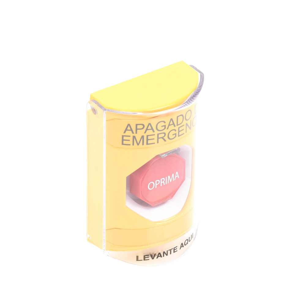 Botón de Apagado de Emergencia, Texto en Español, Tapa Protectora de Policarbonato Súper Resistente, Restablecimiento con Llave - Image 5