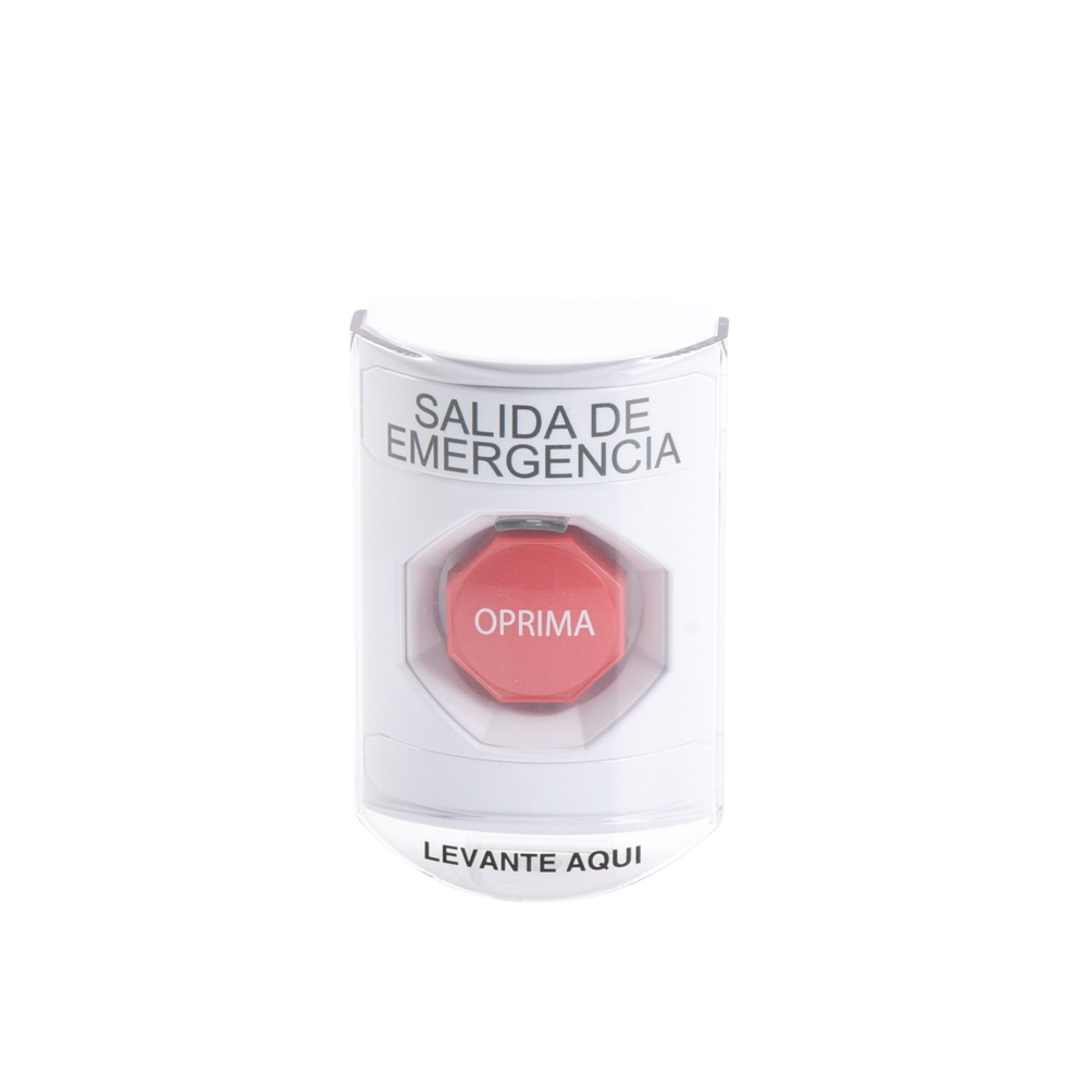 Botón de Emergencia, Texto en Español, Tapa Protectora de Policarbonato Súper Resistente, Restablecimiento con Llave - Image 4