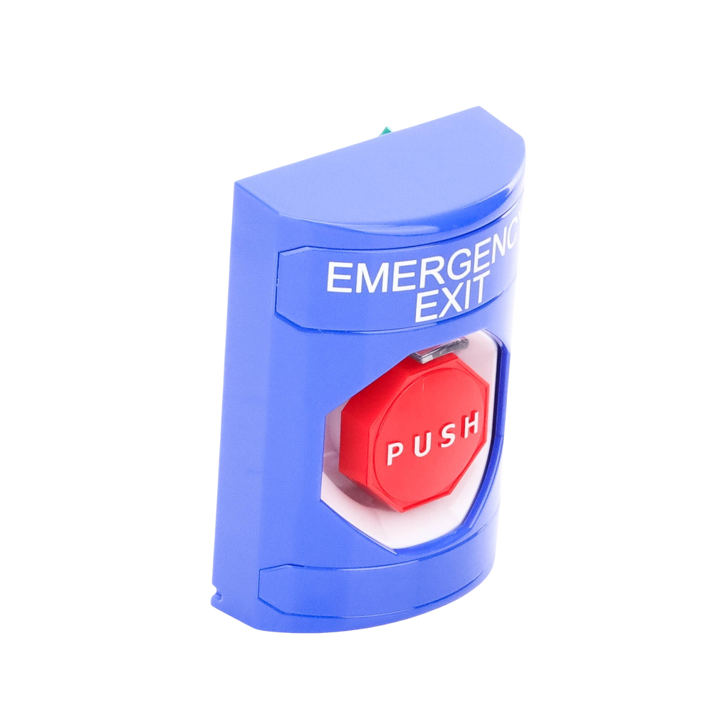 Botón De Salida De Emergencia Con Bocina De Advertencia Integrada, Interior/Exterior, Texto En Ingles, Tapa Protectora De Policarbonato Súper Resistente, Neumático - Image 3