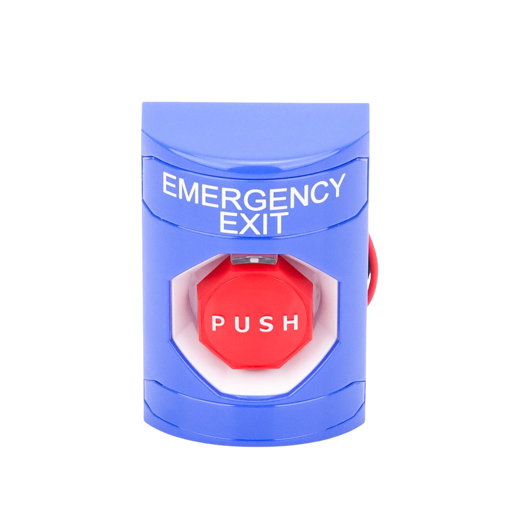 Botón De Salida De Emergencia Con Bocina De Advertencia Integrada, Interior/Exterior, Texto En Ingles, Tapa Protectora De Policarbonato Súper Resistente, Neumático - Image 4
