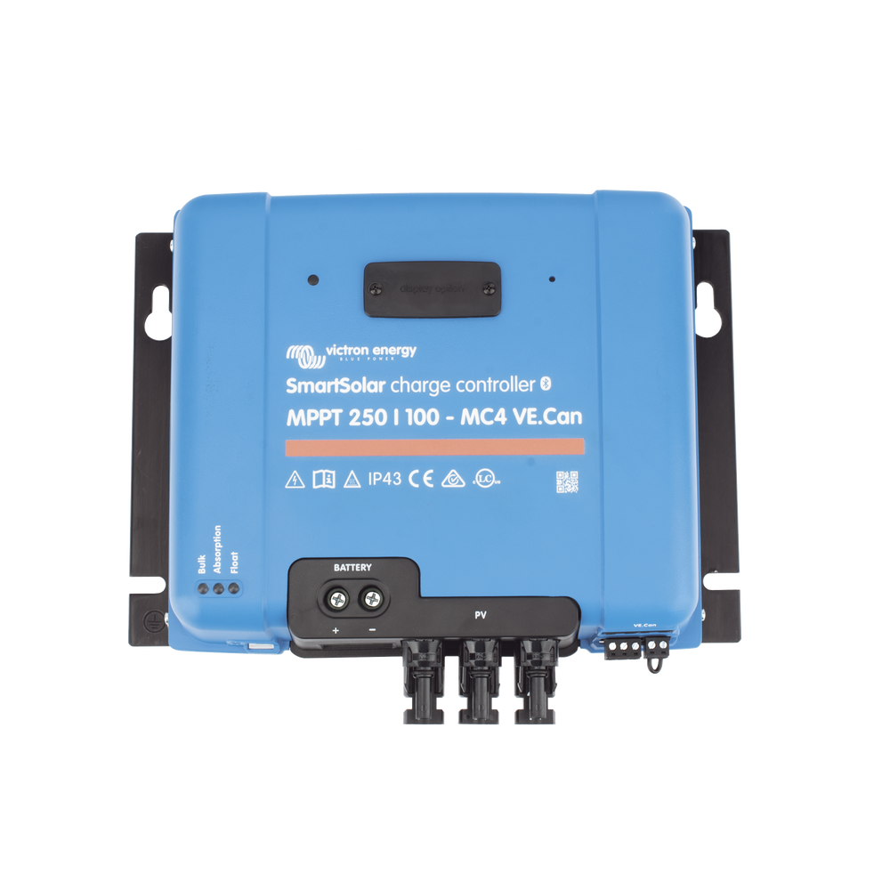 SmartSolar MPPT 250/100-MC4. Controlador Solar MPPT 100A, Voltaje: 48 Vcc. Para uso con Inv. Cargadores Victron