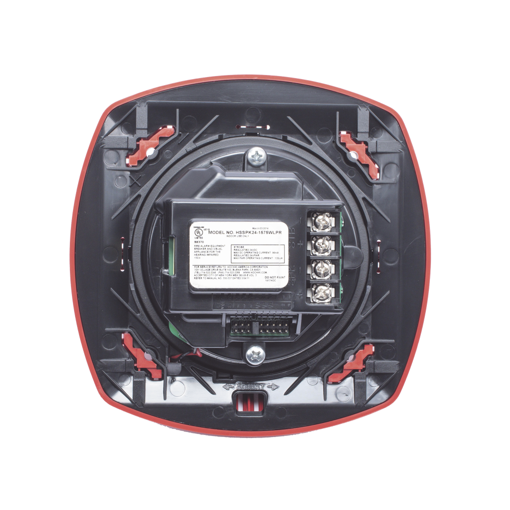 Bocina con estrobo para pared color roja - Image 4