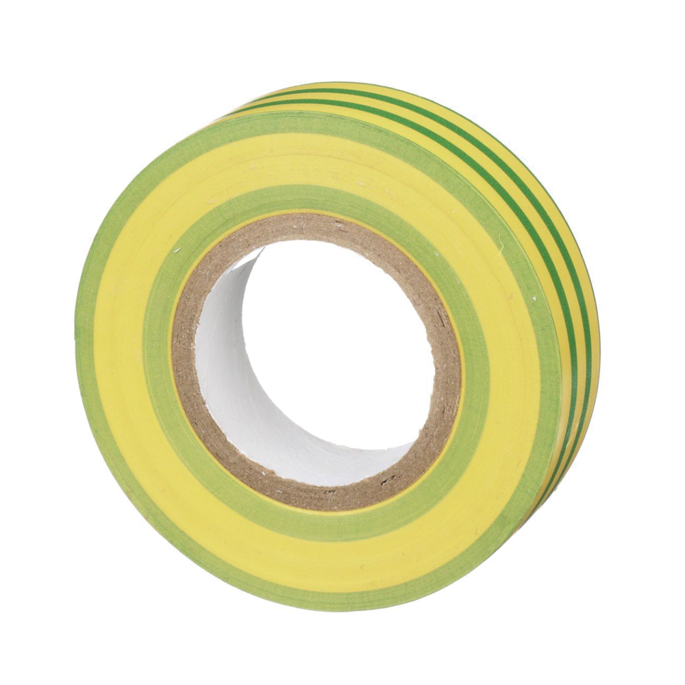 Cinta Eléctrica STRONGHOLD para Aislar, de PVC, Uso Construcción General en Tierras Físicas, Grosor de 0.13 mm (5 mil), Ancho de 19.05 mm, y 20.12 m de Largo, Color Amarillo/Verde. - Image 3