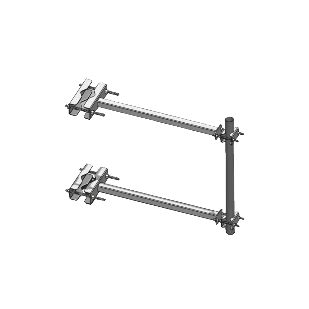 Brazo Lateral para Torre Autosoportada, Tubo de 2" Ced. 30 X 60 cm, Sep. 60 cm.