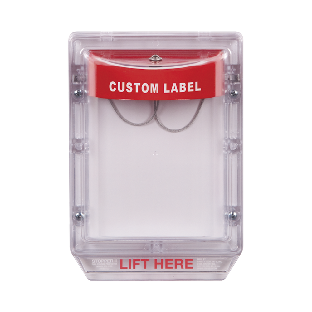 Cubierta Protectora de Policarbonato Serie Stopper II?, Con Bocina, Sin Espaciador, Montaje Empotrado, Etiqueta Personalizada