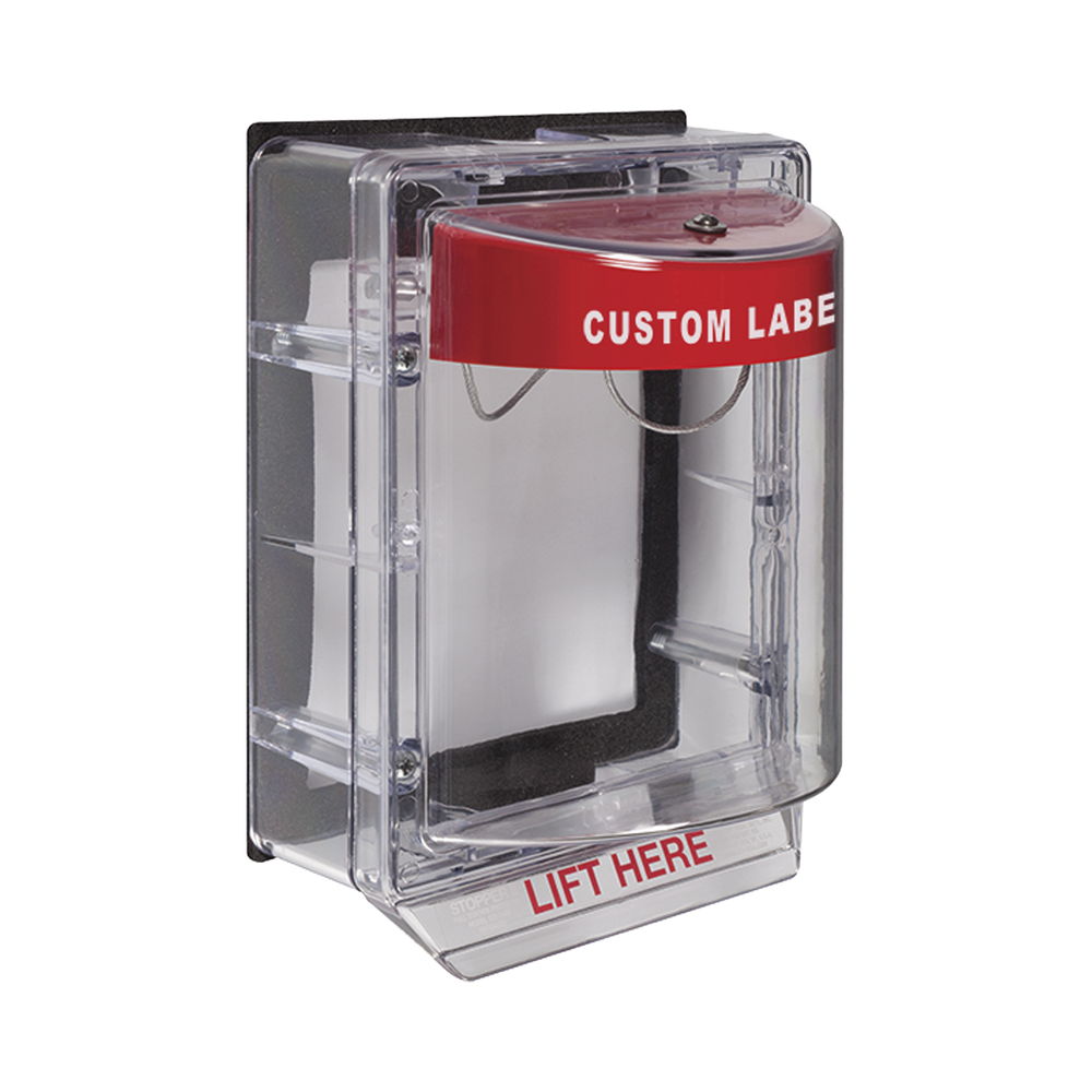 Cubierta Protectora de Policarbonato Serie Stopper II?, Con Bocina, Con Espaciador, Montaje Empotrado, Etiqueta Personalizada