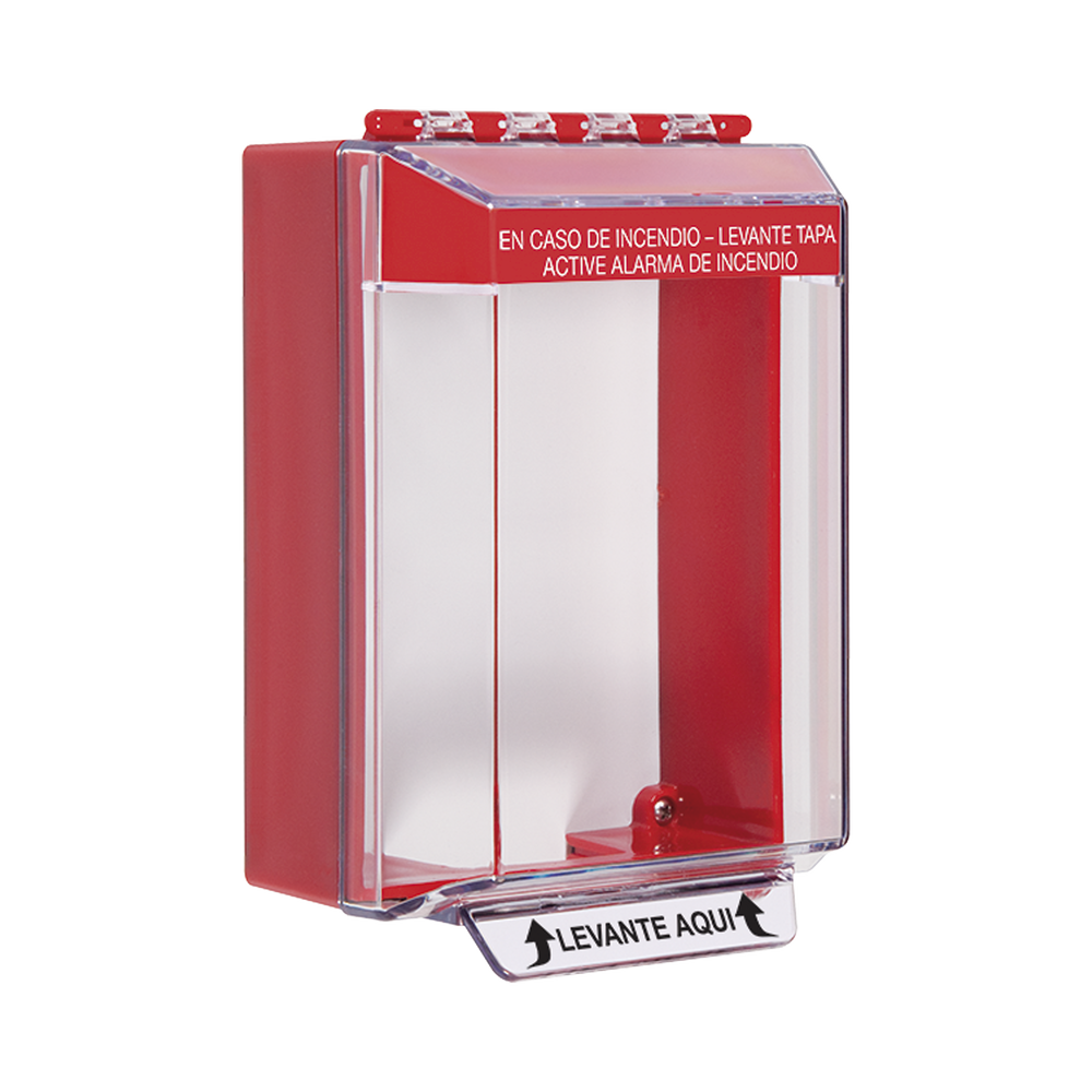 Cubierta Universal De Montaje Superficial, Con Espaciador 1.46", Serie Universal Stopper® Texto De Incendio En Español