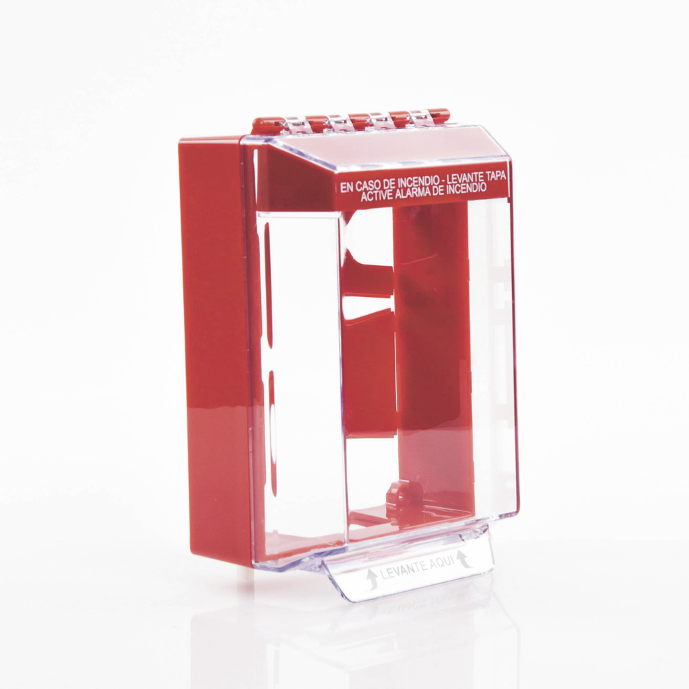 Cubierta Universal Transparente, de Bajo Perfil, con Espaciador, Texto de Incendio en Español, Notificación Audible y Visible - Image 3