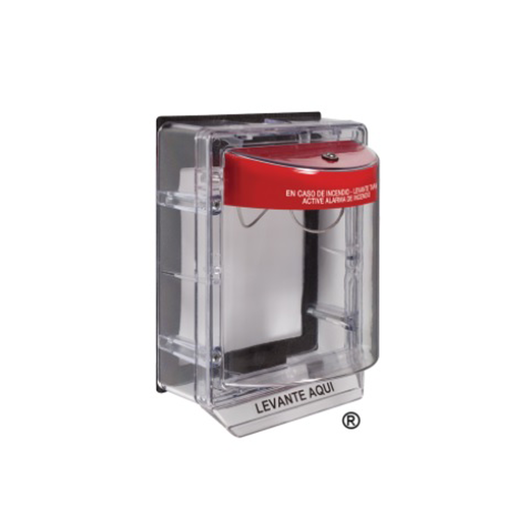 Cubierta Protectora De Policarbonato, Sin Sirena, Con Espaciador Transparente, Texto En Espa?ol, Listado UL/cUL, 17.78 Cm (7 Pulgadas) Alto X 12.7 Cm (5 Pulgadas) Ancho X 13.21 Cm (5.2 Pulgadas) Profundidad, Serie Weather Stopper