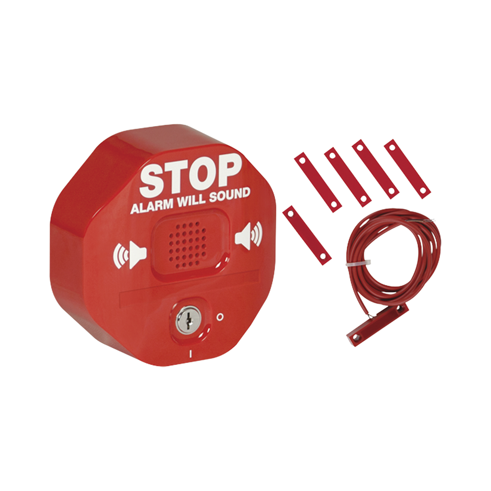 Alarma Multifunción Exit Stopper® para proteger puertas dobles (incluye contactos magnéticos)