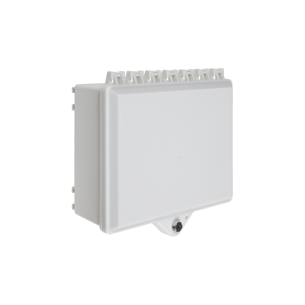 Gabinete de Policarbonato Blanco S?per Resistente, para Uso en Interior o Exterior, Cerradura con Llave