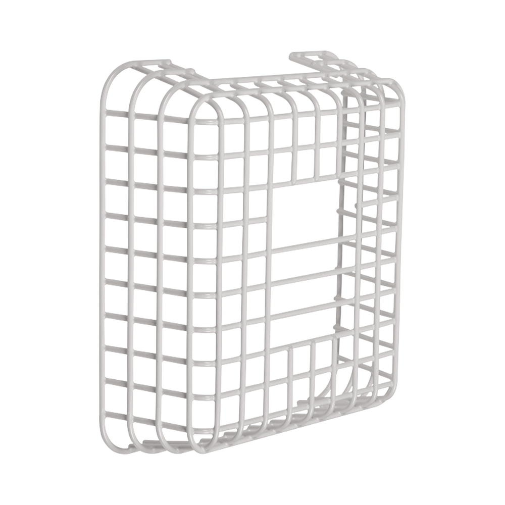 Jaula de acero FIRERAY Damage Stopper® para protección de detectores de haz óptico. Dimensiones 11.52 in (292 mm) altura x 10 in (254 mm) ancho x 3.58 in (91 mm) profundidad