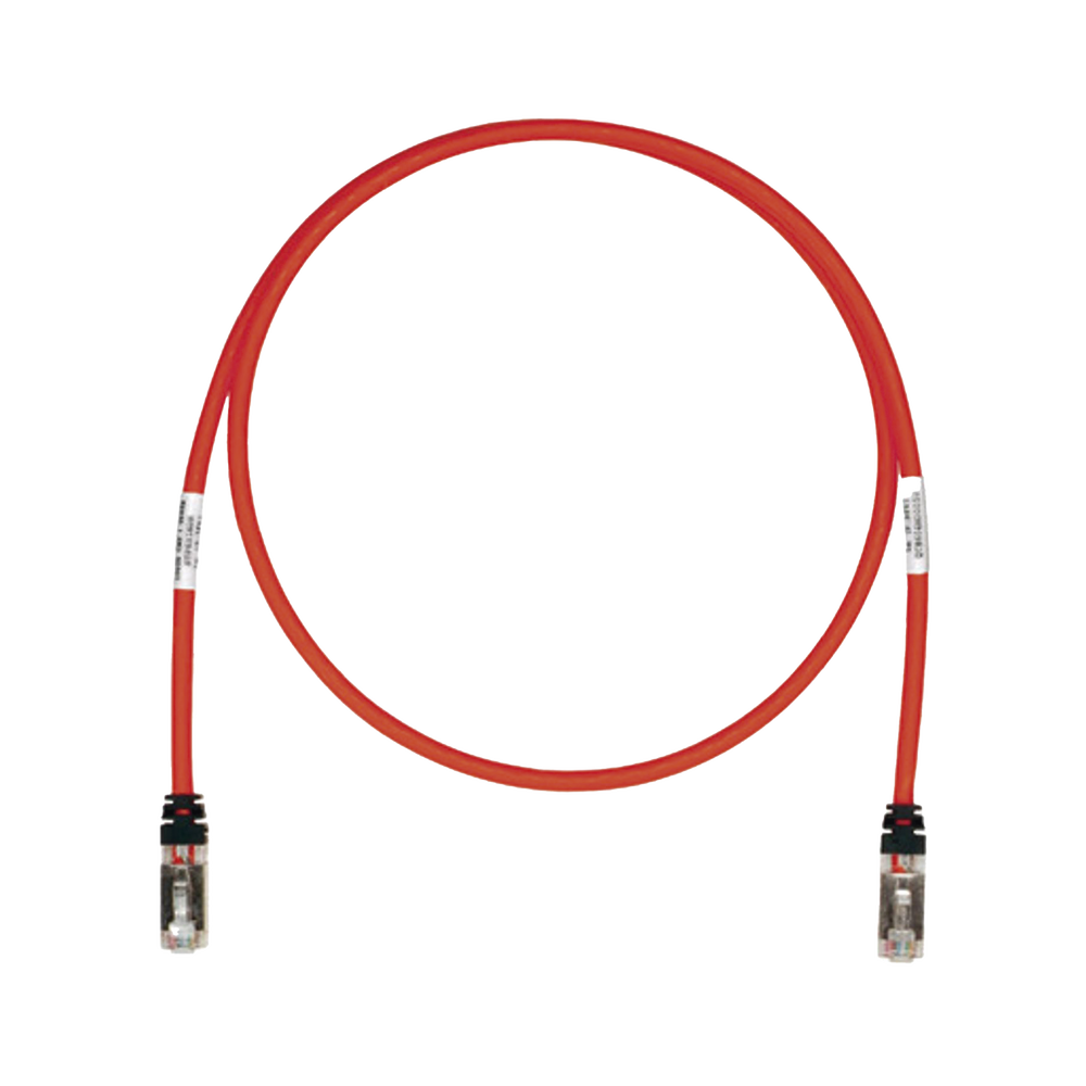 Patch Cord Cat6A, Blindado S/FTP, CM/LS0H, 7.62 Metros (25 Pies), Color Rojo