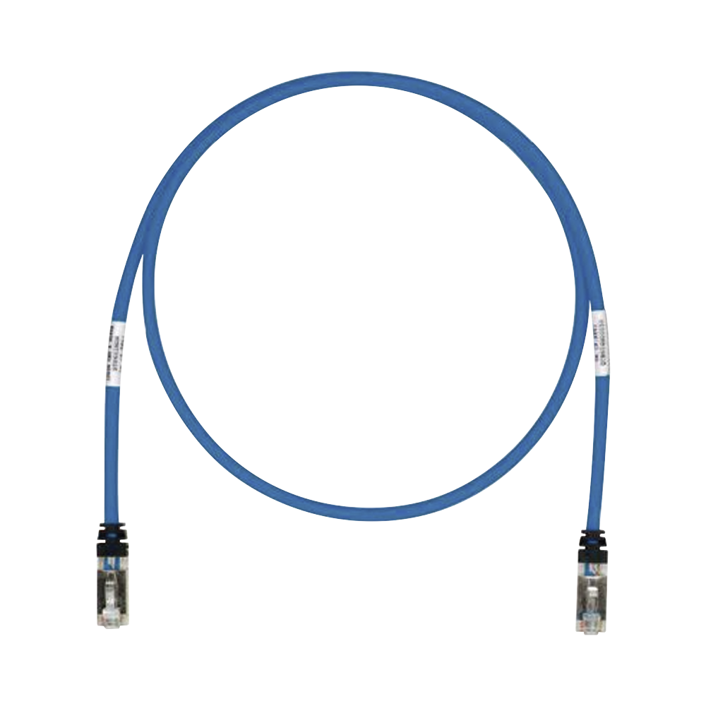 Patch Cord Cat6A, Blindado S/FTP, CM/LS0H, 0.61 Metros (2 Pies), Color Azul