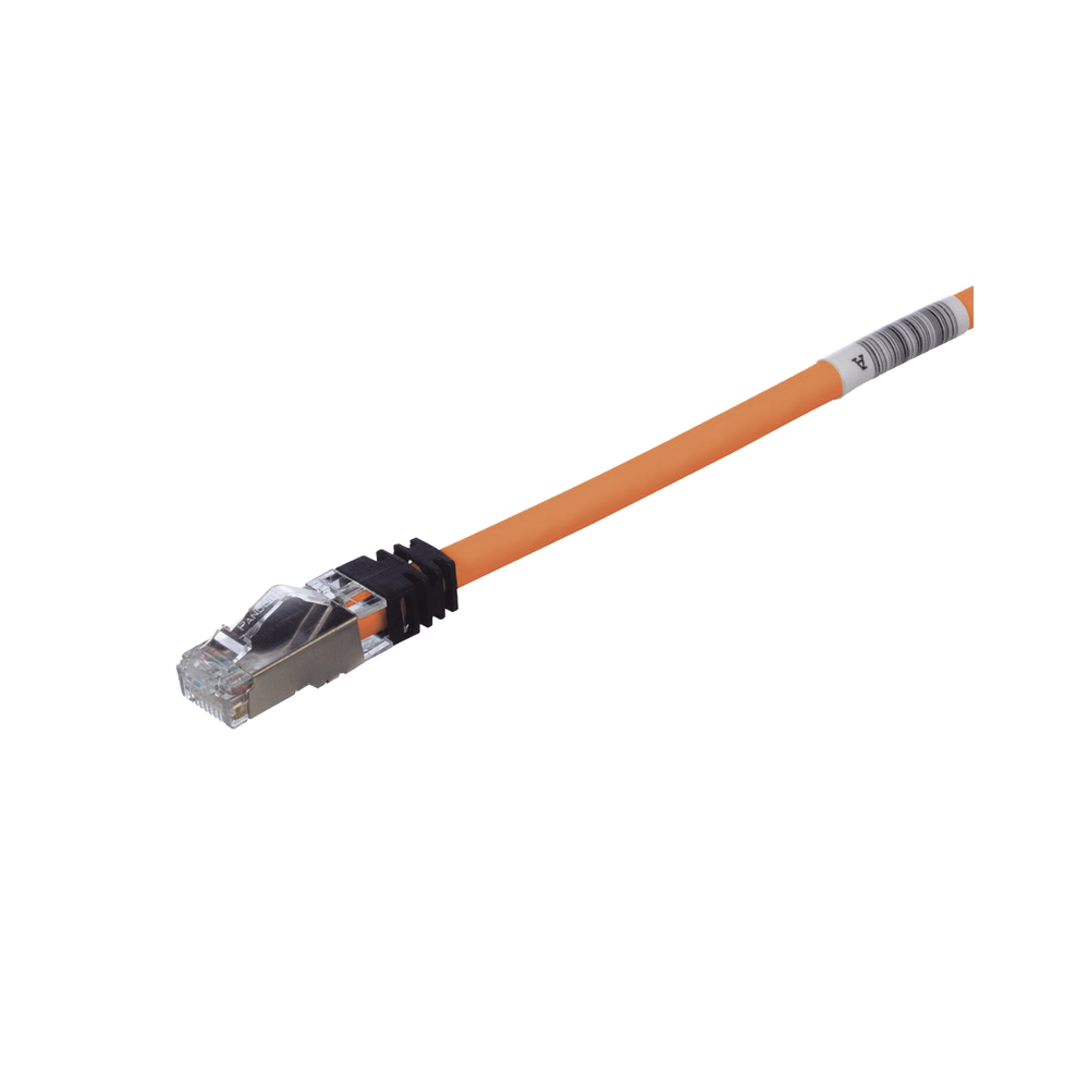 Patch Cord Cat6A, Blindado S/FTP, CM/LS0H, 2.13 Metros (7 Pies), Color Naranja