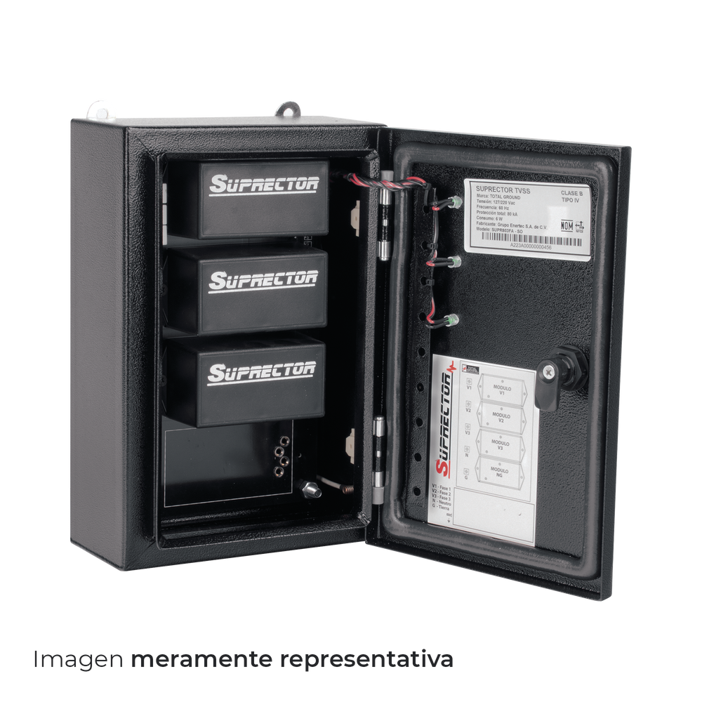Supresor de Pico Clase B con Voltaje de Operación 220/380 Vca, 1 Fase, 120 KA. - Image 4