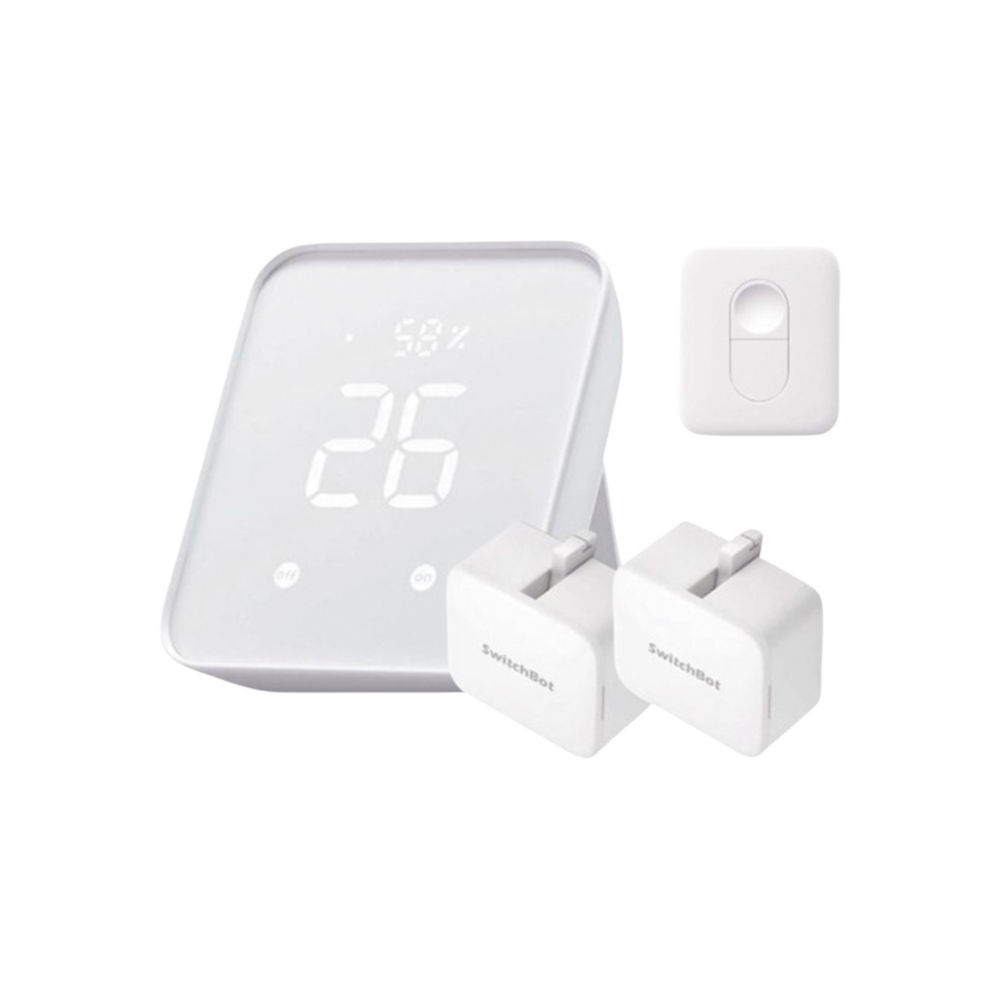 KIT Controlador HUB principal para dispositivos SwitchBot, Señal Wifi y BLUETOOTH, incluye 2 pulsadores y 1 control remoto