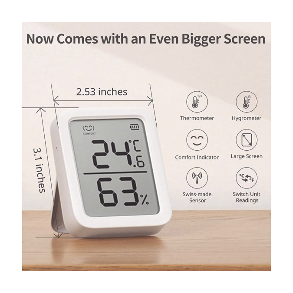 Medidor de temperatura y humedad Datos en pantalla / inalámbrico BLUETOOTH compatible con HUB SwitchBot - Image 6