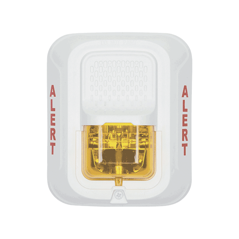 Lámpara Estroboscópica Color Blanco, para Notificación de Alerta, Montaje en Pared, Lente Estroboscópico Color Ámbar, Candelas Seleccionables