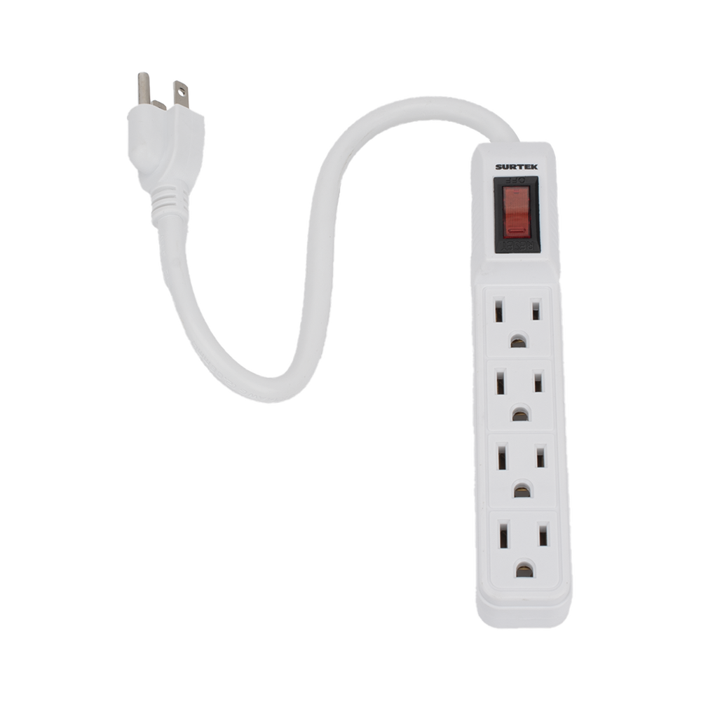 Multicontacto con cable 30 cm. 4 tomas 127 Vca línea, tierra, neutro 15 A max. - Image 2