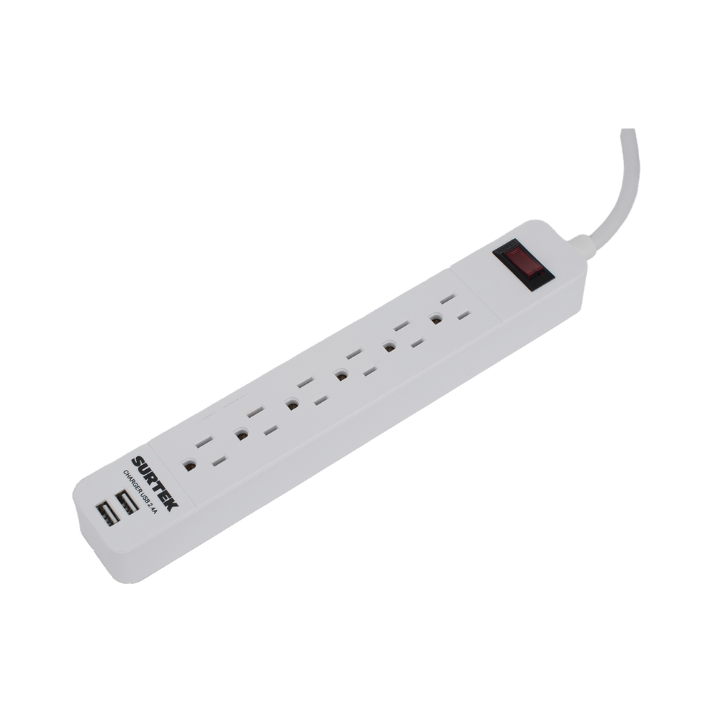 Multicontacto con 6 contactos aterrizados y 2 puertos usb. - Image 3