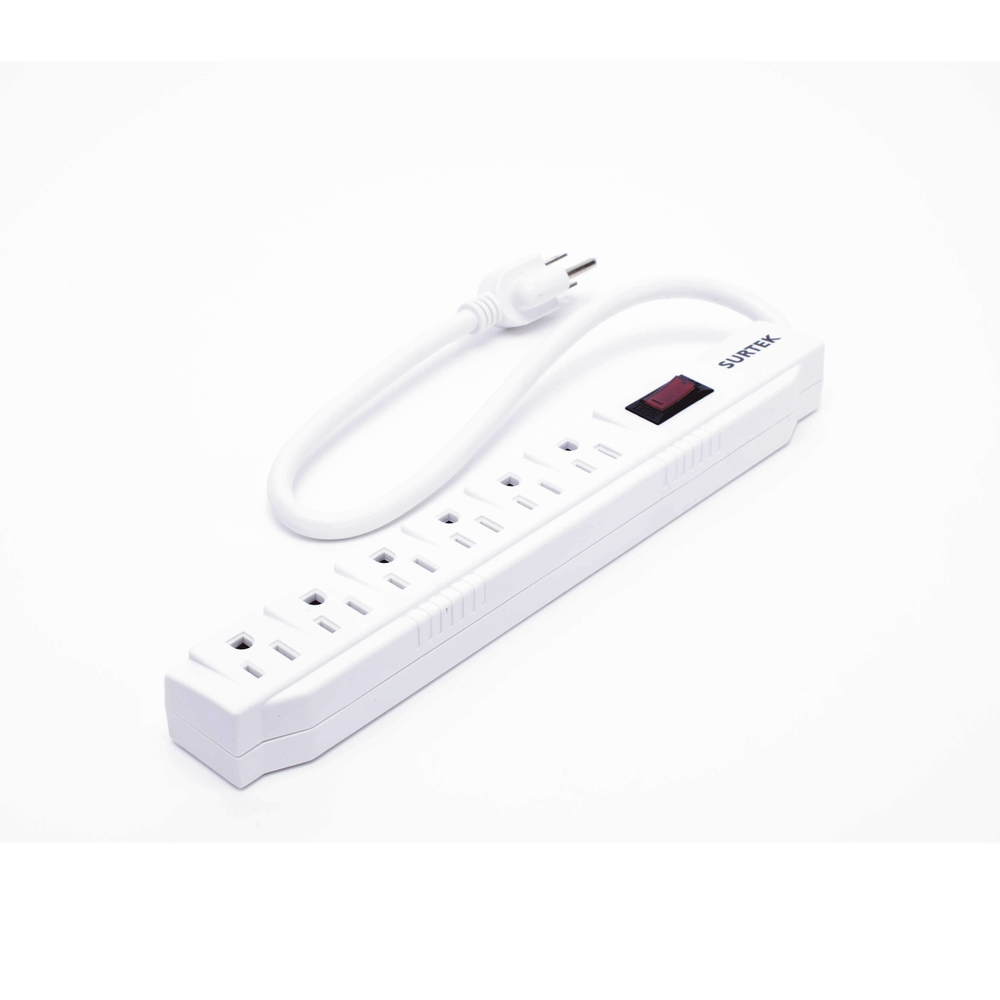 Multicontacto con Supresor de Picos 450 Joules, Voltaje de Entrada: 127 Vca NEMA 5-15P, Con 6 Salidas NEMA 5-15R. - Image 2