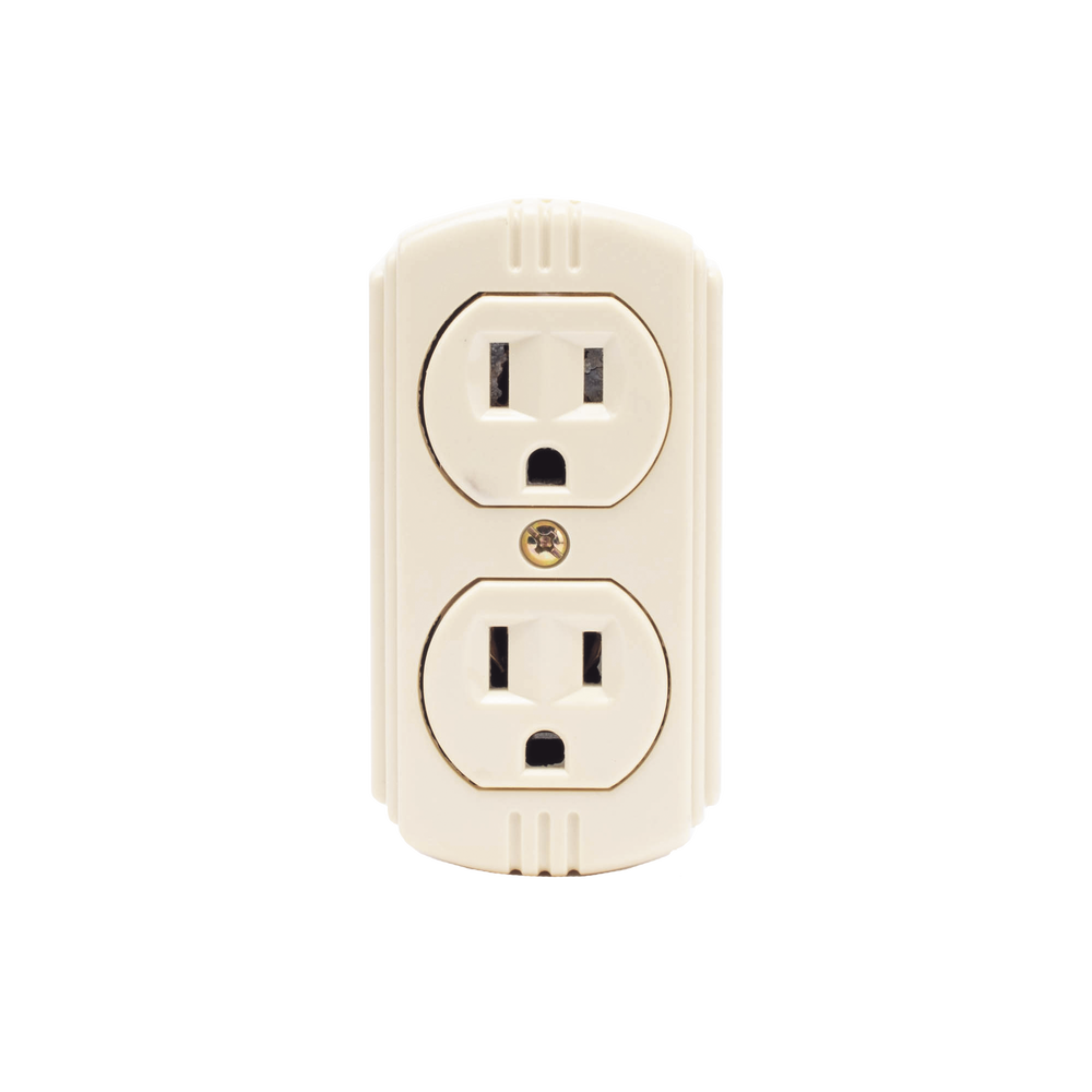 Contacto Dúplex 127 Vca, 15 A Max. Para Sobreponer (Sin perforar la superficie).