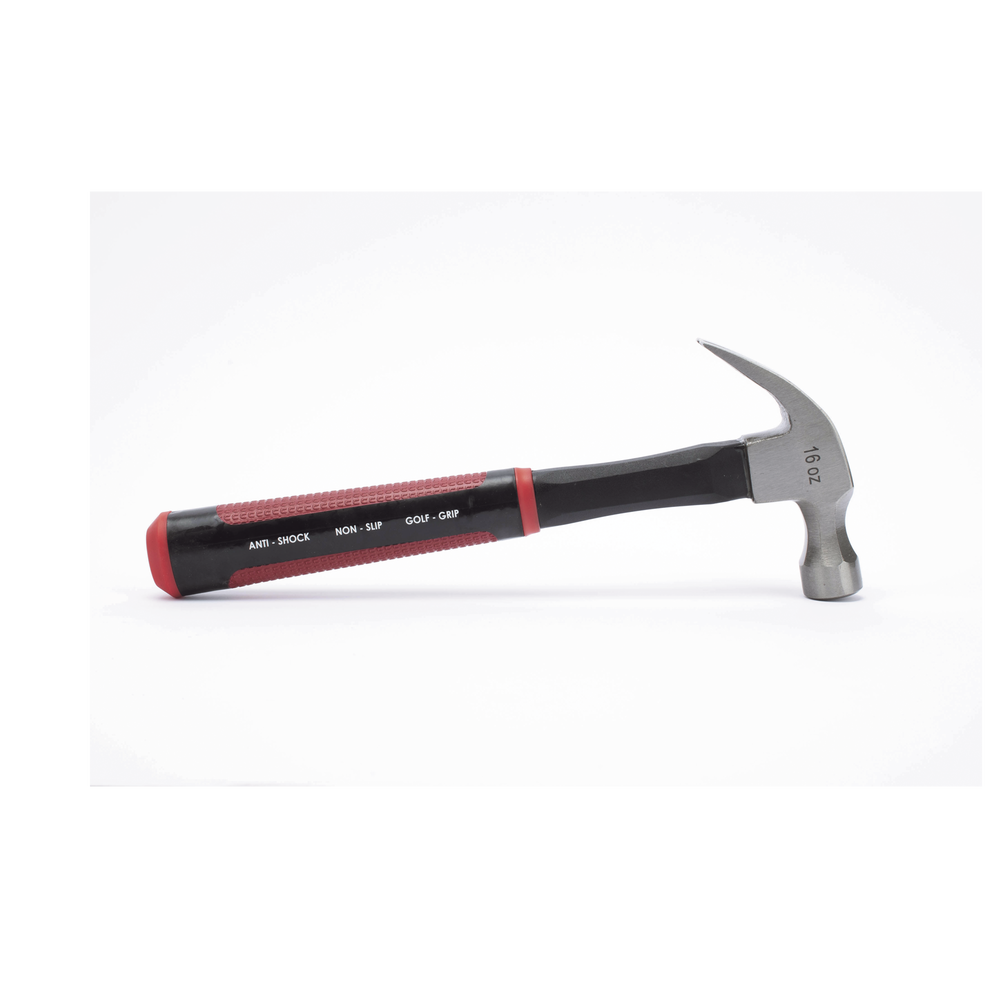 Martillo de uña curva 16 onzas anti vibración, cabo de fibra de vidrio. - Image 2