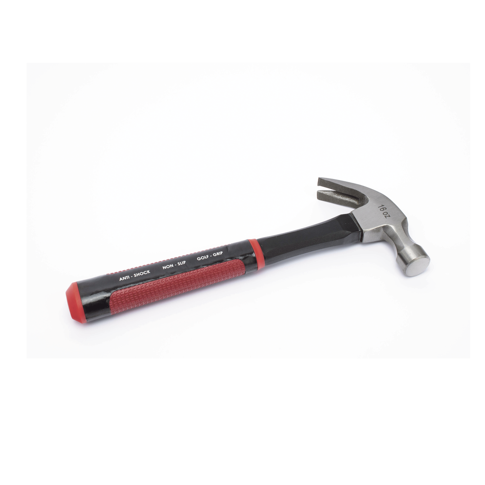 Martillo de uña curva 16 onzas anti vibración, cabo de fibra de vidrio. - Image 4