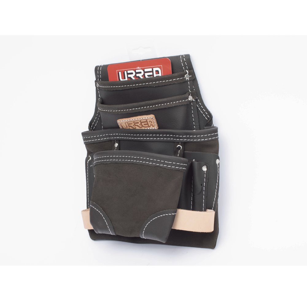 Estuche porta herramienta de piel aceitada con cinturón, con 10 bolsillos, medidas 24.1 x 31.8 cm. - Image 3