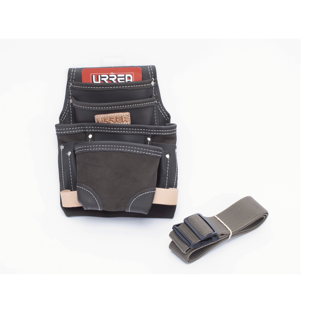 Estuche porta herramienta de piel aceitada con cinturón, con 10 bolsillos, medidas 24.1 x 31.8 cm. - Image 4