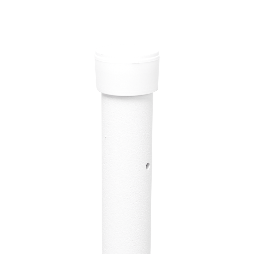 Poste de Esquina Blanco de Acero Galv. de 1.2m para Cerca Electrificada cal. 18 de 1" Diam. para 5 Aisladores (No incluidos). - Image 2