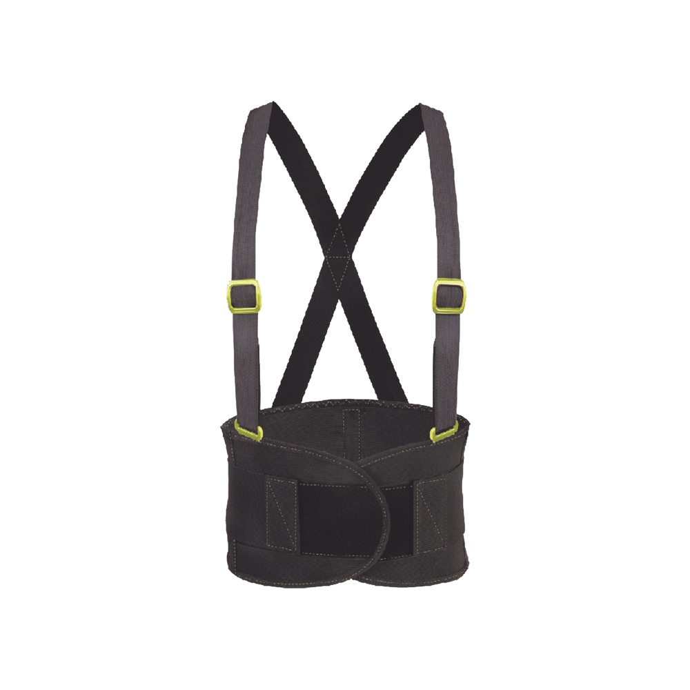 Faja elástica reforzada grande, con cierre delantero y herrajes de plástico.