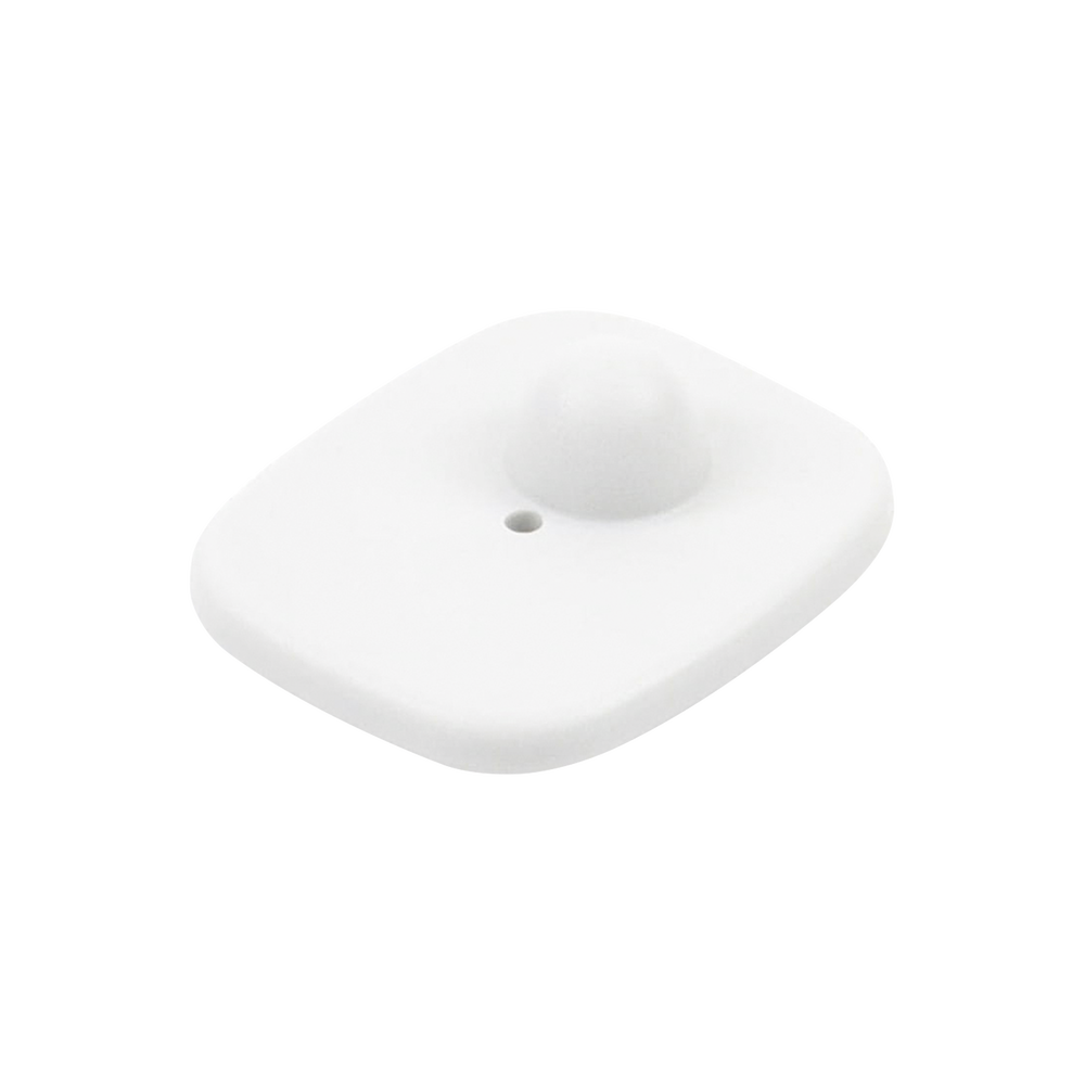 Paquete de 100 Tags RF Para Ropa, Tipo Mini Square, Color Blanco