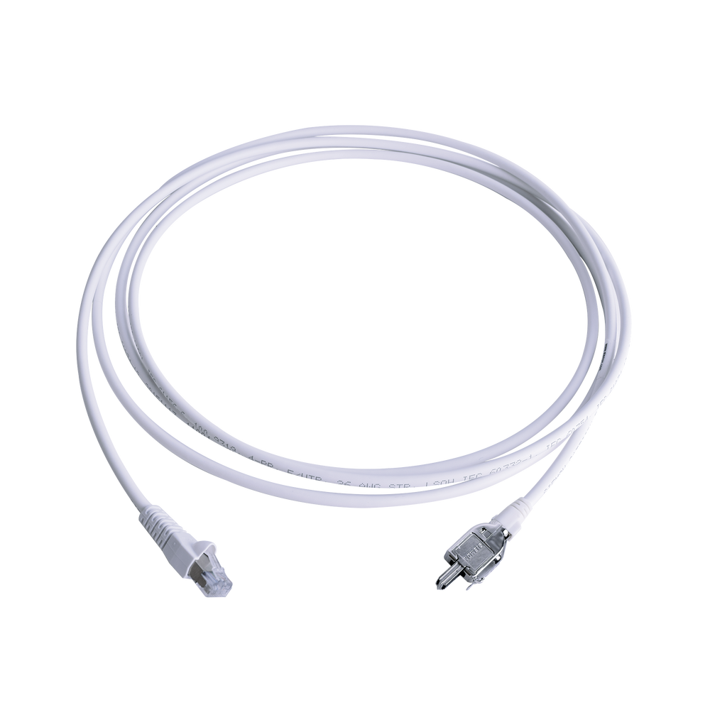 Patch Cord TERA Cat5e 10/100BASE-T, de 2 Pares y Conector Modular, LS0H, Color Blanco, 3 Metros (9.84 Pies)