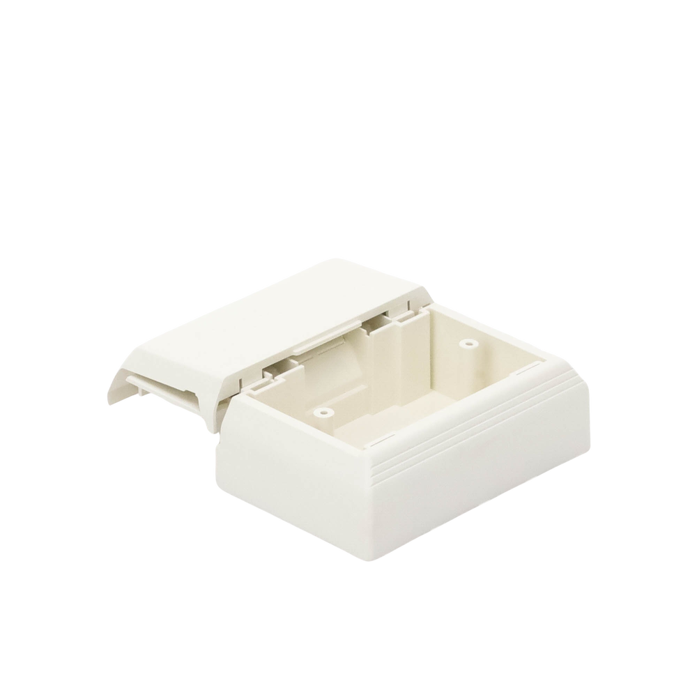 Caja Superficial Con Bisagras de Instalación a Presión, Para Canaletas T45, Material PVC Rígido, Color Blanco Mate - Image 3