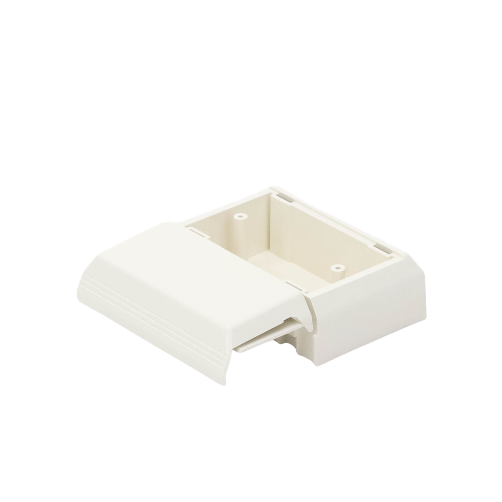Caja Superficial Con Bisagras de Instalación a Presión, Para Canaletas T45, Material PVC Rígido, Color Blanco Mate - Image 4