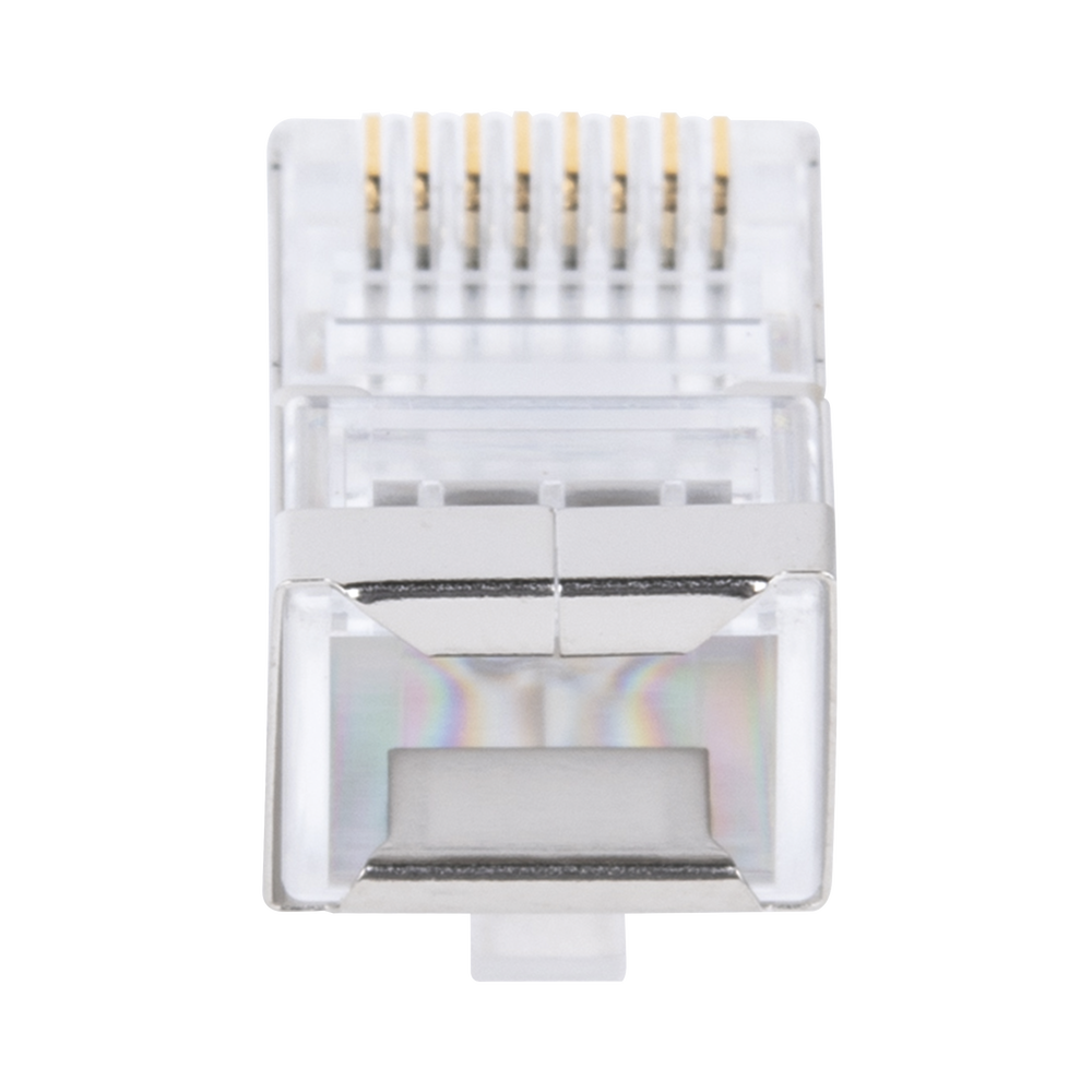 Bote con 100 Plugs Pass Through RJ45 Cat6 Blindado Chapado de Oro a 30 Micras para Durabilidad Extrema - Image 5