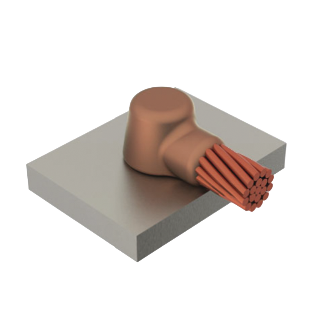 MOLDE SOLD. EXOTERMICA CONEXION DE CABLE DE 4/0 HORIZONTAL A BARRA DE COBRE DE 1/4"