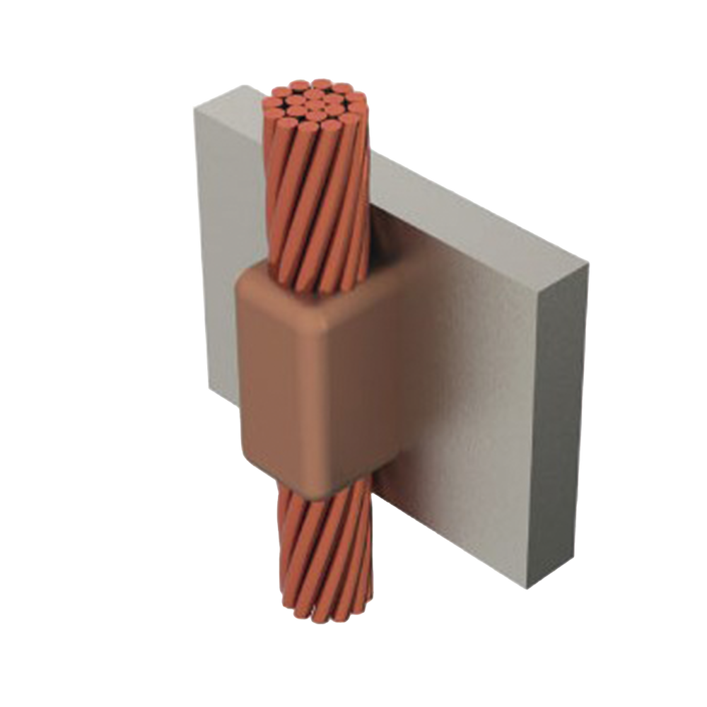 Molde para soldadura exotermica cable de paso vertical cal.4/0 a Placa Vertical.