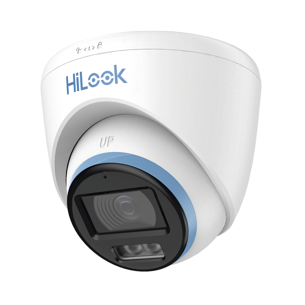 [Dual Light + ColorVu] Turret TurboHD 3K / 5 Megapixel / Lente 3.6 mm / 40 mts IR EXIR + 40 mts Luz Blanca / Micrófono Integrado / Exterior IP67 / dWDR